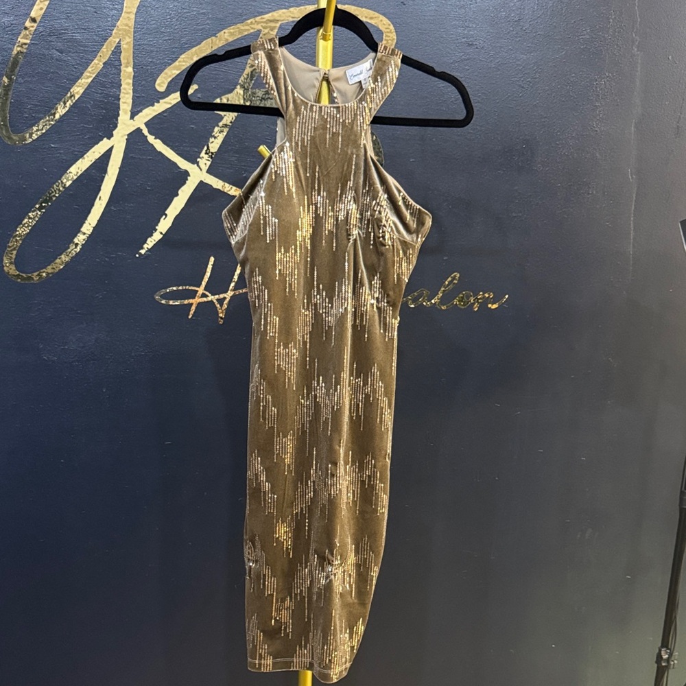 Gold Sleeveless Dress